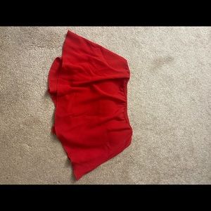 Red tube top